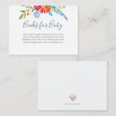 花カラフル本ベビー挿入カード エンクロージャーカード (正面/裏面)