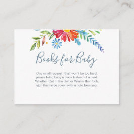 花カラフル本ベビー挿入カード エンクロージャーカード