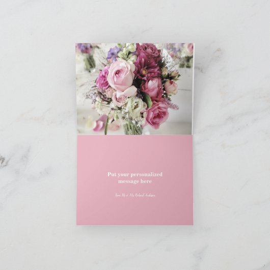 花カラフル束 サンキューカード (内部)