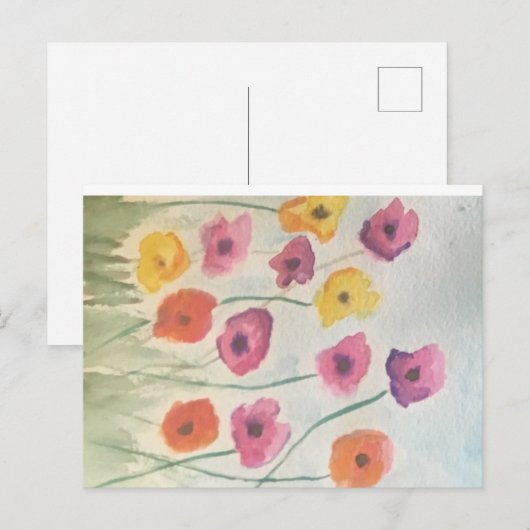 花カラフル束 ポストカード (正面/裏面)