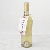 花カラフル枠結婚タイポグラフィ ボトルネックタグ (アングル)