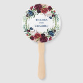 花カラフル枠結婚デザイン ハンドファン (裏面)