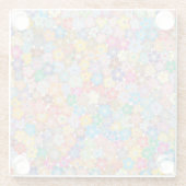 花カラフル柄ぼほ ガラスコースター (裏面)