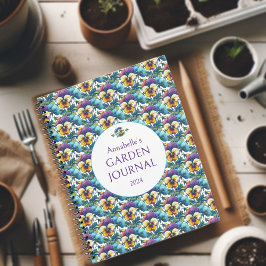 花カラフル柄ガーデナースケッチジャーナル ノートブック