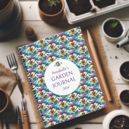 花カラフル柄ガーデナースケッチジャーナル ノートブック