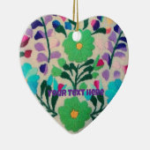 花カラフル柄セラミックオーナメント セラミックオーナメント (右)