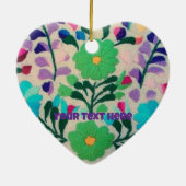 花カラフル柄セラミックオーナメント セラミックオーナメント (裏面)