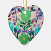 花カラフル柄セラミックオーナメント セラミックオーナメント (左)