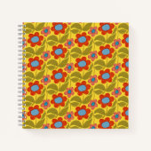 花カラフル柄ノート ノートブック (正面)