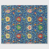 花カラフル柄ラッピング紙 ラッピングペーパー (フラット)