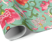 花カラフル柄ラッピング紙 ラッピングペーパー (ロールコーナー)