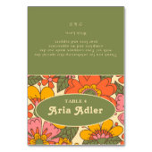 花カラフル柄レトロボホ70結婚s テーブルナンバー (正面)