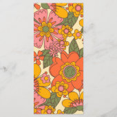 花カラフル柄レトロボホ70s結婚 メニュー (裏面)