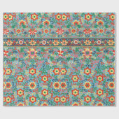 花カラフル柄包装紙 ラッピングペーパー (フラット)