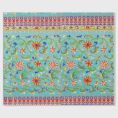 花カラフル柄包装紙 ラッピングペーパー (フラット)