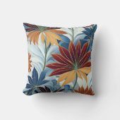 花カラフル柄離れ及び開花 クッション (正面)