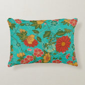 花カラフル柄 アクセントクッション (正面)