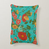 花カラフル柄 アクセントクッション (裏面(縦))
