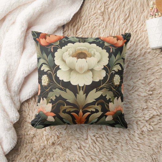 花カラフル柄 クッション (ブランケット)