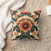 花カラフル柄 クッション (ブランケット)