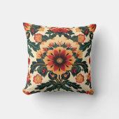 花カラフル柄 クッション (正面)