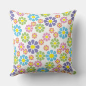 花カラフル柄 クッション (裏面)