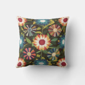 花カラフル柄 クッション (裏面)