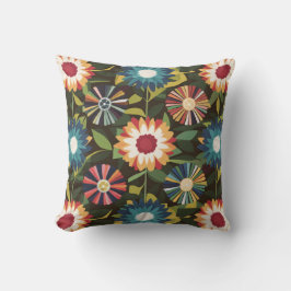花カラフル柄 クッション