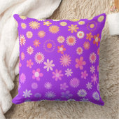 花カラフル柄 クッション (ブランケット)