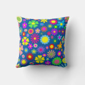 花カラフル柄 クッション (裏面)