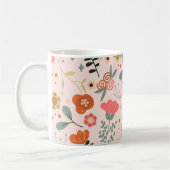 花カラフル柄 コーヒーマグカップ (左)