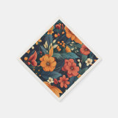 花カラフル柄 スタンダードカクテルナプキン (角)