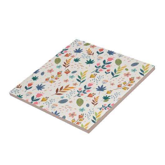 花カラフル柄 タイル (側面)