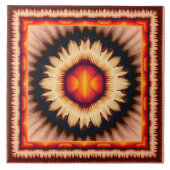 花カラフル柄 タイル (正面)