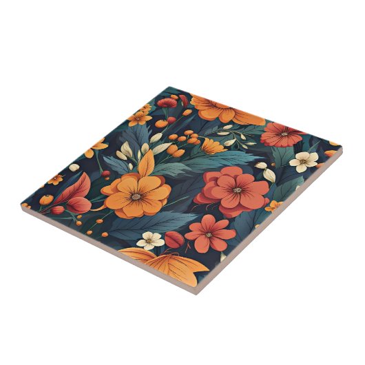 花カラフル柄 タイル (側面)