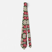 花カラフル柄 ネクタイ (正面)