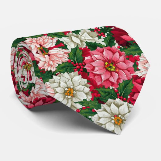 花カラフル柄 ネクタイ (ロール)