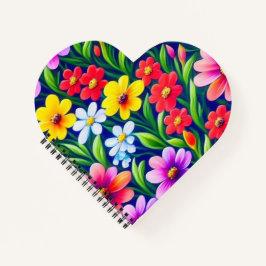 花カラフル柄 ノートブック