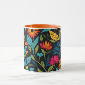 花カラフル柄 マグカップ (中央)