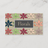 花カラフル柄 名刺 (正面)