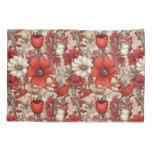 花カラフル柄 枕カバー (裏面)