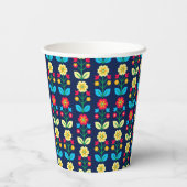 花カラフル柄 紙コップ (裏面)