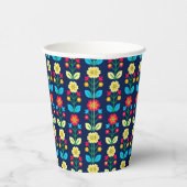 花カラフル柄 紙コップ (右)