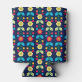 花カラフル柄 缶クーラー (裏面)