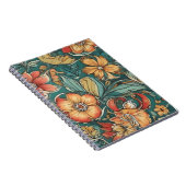 花カラフル柄 |野生の花 ノートブック (右側)