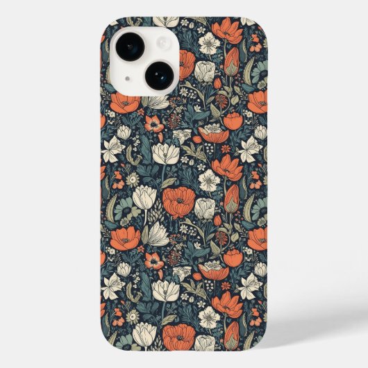 花カラフル柄 Case-Mate iPhoneケース (裏面)