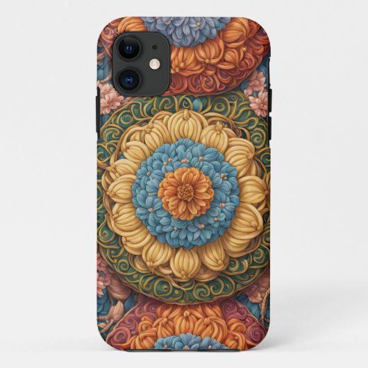 花カラフル柄 Case-Mate iPhoneケース (裏面)
