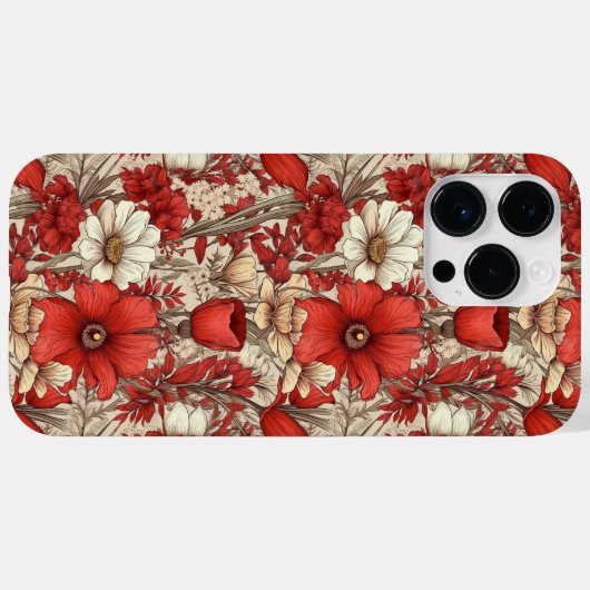 花カラフル柄 Case-Mate iPhoneケース (裏面 (横))