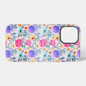 花カラフル柄 iPhoneケース (裏面横)