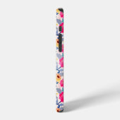 花カラフル柄 iPhoneケース (左側面)